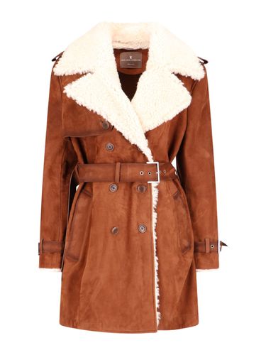 Shearling Midi Coat - Ermanno Scervino - Modalova