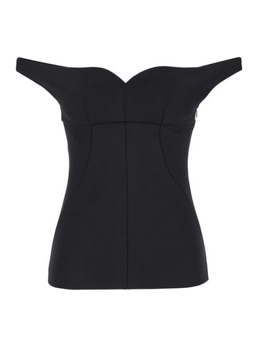 Off Shoulder Top With Sweetheart Neck In Stretch Fabric Woman - Philosophy di Lorenzo Serafini - Modalova