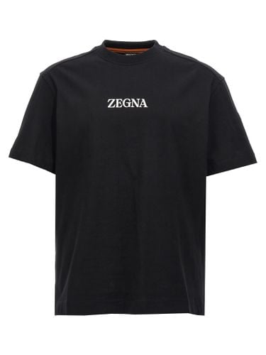 Zegna Rubberized Logo T-shirt - Zegna - Modalova