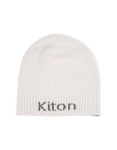 Kiton White Cashmere Hat With Logo - Kiton - Modalova