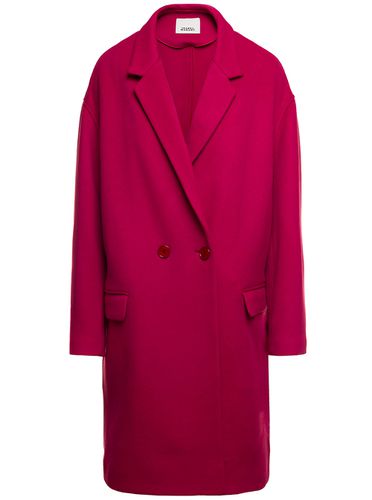Pink Oversized Double-breasted Coat In Wool Blend Woman - Isabel Marant - Modalova