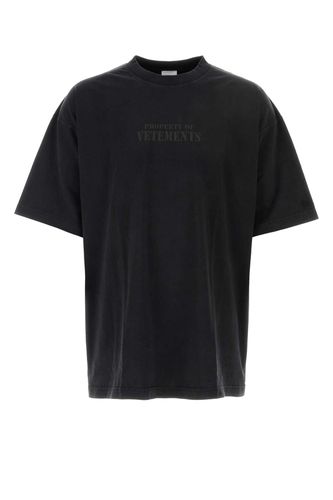 Slate Cotton Oversize T-shirt - VETEMENTS - Modalova