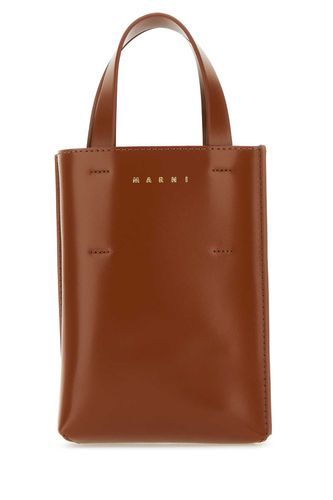 Brown Leather Nano Museo Handbag - Marni - Modalova