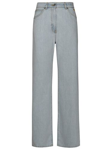 MSGM Logo Patch Wide-leg Jeans - MSGM - Modalova