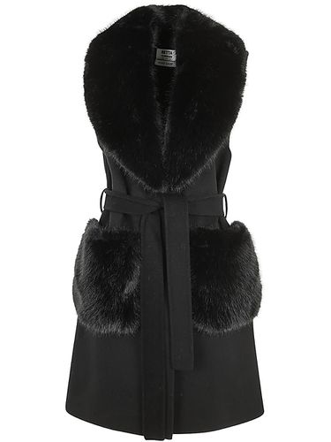 Waistcoat Fur Neck And Pockets - Betta Corradi - Modalova