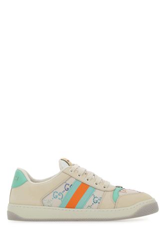 Multicolor Suede And Fabric Screener Sneakers - Gucci - Modalova