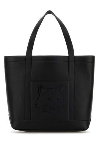 Leather Shopping Bag - Maison Kitsuné - Modalova