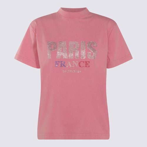 Balenciaga Pink Cotton T-shirt - Balenciaga - Modalova