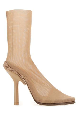Beige Stretch Tulle Ankle Boots - Burberry - Modalova