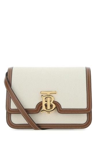 Two-tone Canvas And Leather Small Tb Crossbody Bag - Burberry - Modalova