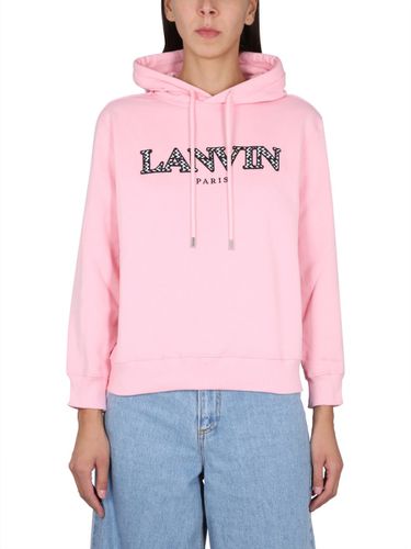 Lanvin Rose Cotton Sweatshirt - Lanvin - Modalova