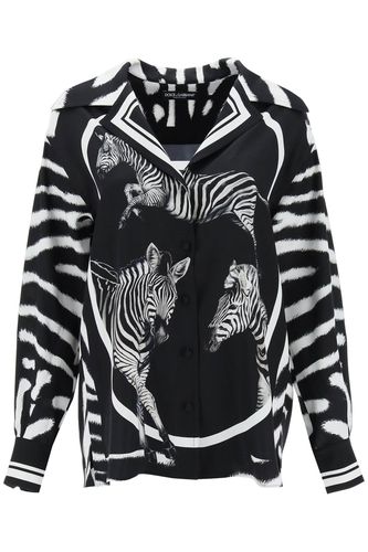 Zebra Print Silk Shirt - Dolce & Gabbana - Modalova