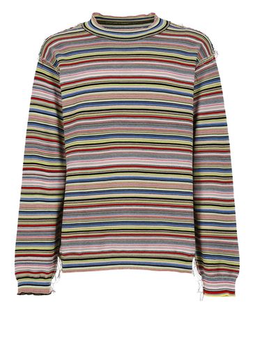 Striped Knitted Long-sleeved T-shirt - Maison Margiela - Modalova