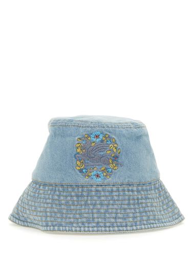 Denim Bucket Hat With Embroidery - Etro - Modalova