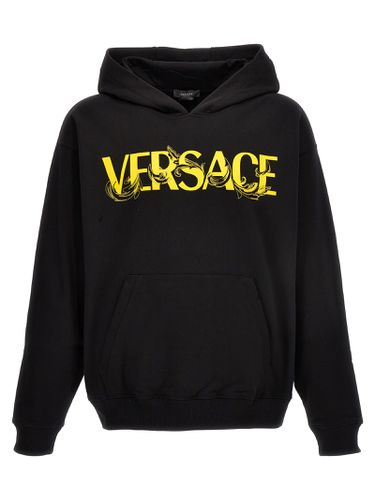 Versace Embroidered Logo Hoodie - Versace - Modalova