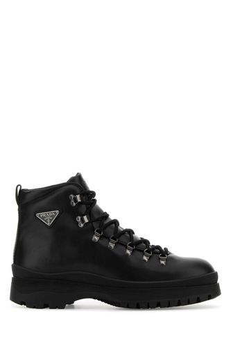 Prada Black Leather Ankle Boots - Prada - Modalova