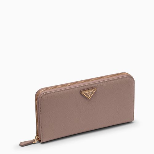 Powder And Gold Zip Around Wallet - Prada - Modalova