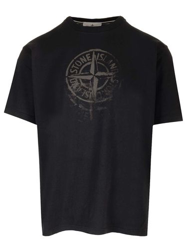 Stone Island Black T-shirt T-Shirt - Stone Island - Modalova