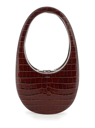 Crocoswipe Handbag With Embossed Logo And Embossed Crocodile Effect In Leather Woman - Coperni - Modalova