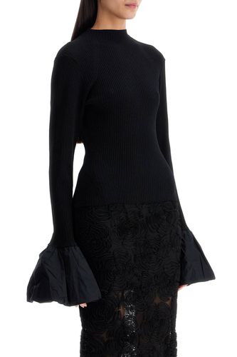 Black High Neck Viscose Top - Rotate by Birger Christensen - Modalova