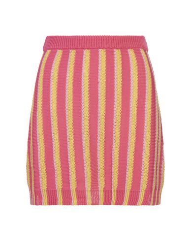Yellow And White Striped Knitted Mini Skirt - Marni - Modalova
