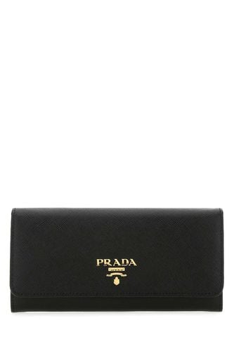 Prada Black Leather Wallet - Prada - Modalova