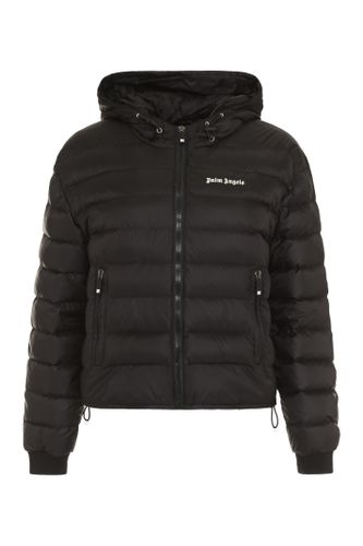 Hooded Full-zip Down Jacket - Palm Angels - Modalova