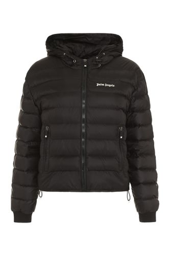 Hooded Full-zip Down Jacket - Palm Angels - Modalova