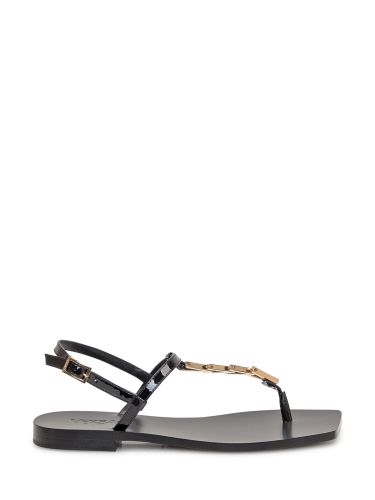 Versace V-chain Leather Sandals - Versace - Modalova