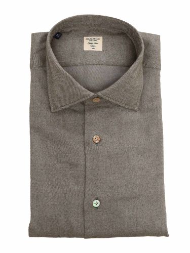 Mazzarelli Green Cotton Shirt - Mazzarelli - Modalova