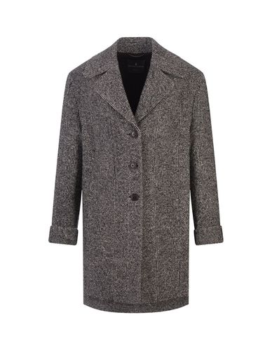 Herringbone Wool Midi Coat - Ermanno Scervino - Modalova