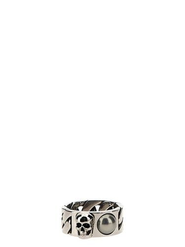 Alexander McQueen Skull Chain Ring - Alexander McQueen - Modalova