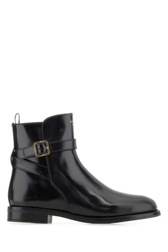 Prada Black Leather Ankle Boots - Prada - Modalova