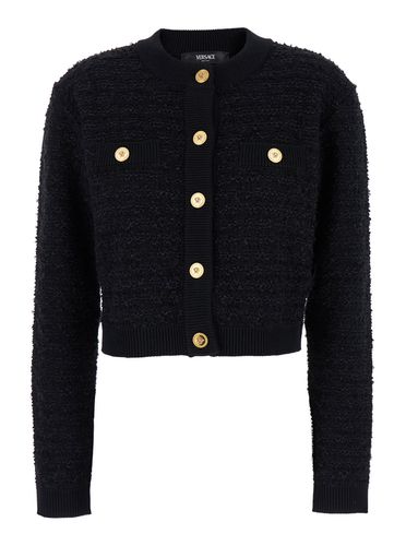 Versace Knit Tweed Cardigan - Versace - Modalova