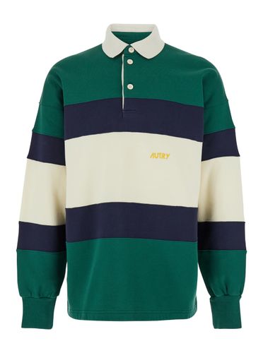 Autry Striped Polo Shirt With Logo - Autry - Modalova