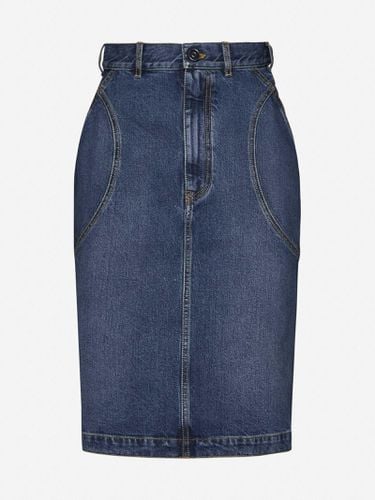 Alaia Denim Pencil Skirt - Alaia - Modalova