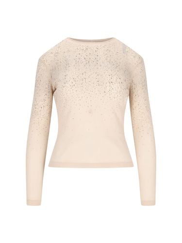 Rhinestones Detail Crop Top - Ermanno Scervino - Modalova