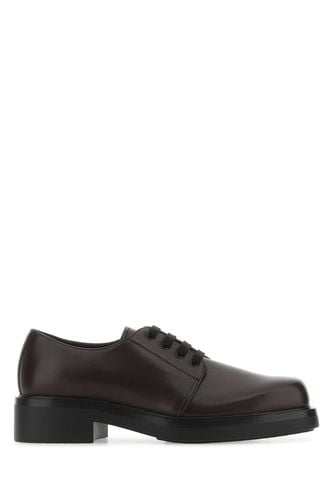 Aubergine Leather Lace-up Shoes - Prada - Modalova