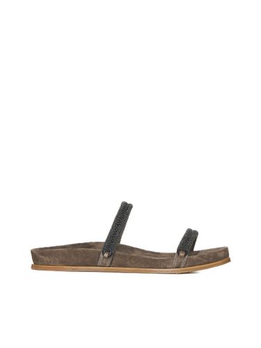 Double Strap Slip-on Sandals - Brunello Cucinelli - Modalova