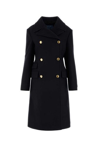 Prada Dark Blue Wool Coat - Prada - Modalova