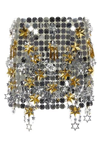 Silver Mini Skirt With Stars - Paco Rabanne - Modalova