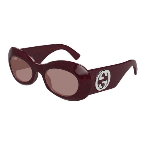 Oval Thick Cat Eye Sunglasses - Gucci Eyewear - Modalova