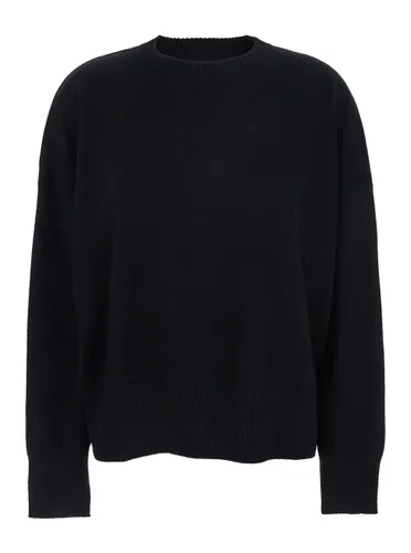 Crewneck Sweater With Ribbed Trims In Cashmere Woman - Loulou Studio - Modalova