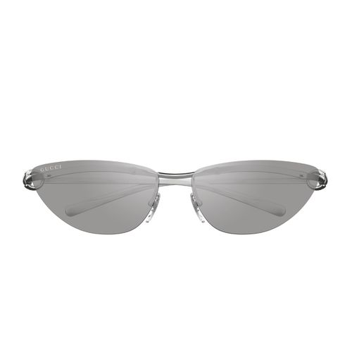 Gucci Gg1701s Linea Horsebit 002 Silver Grey Sunglasses - Gucci Eyewear - Modalova