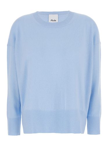 Light Blue Crewneck Sweater In Cashmere Woman - Allude - Modalova