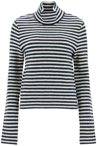 Striped Boiled Wool Knit Pullover Sweater - Jil Sander - Modalova