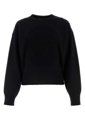Wool Blend Oversize Sweater - Versace - Modalova