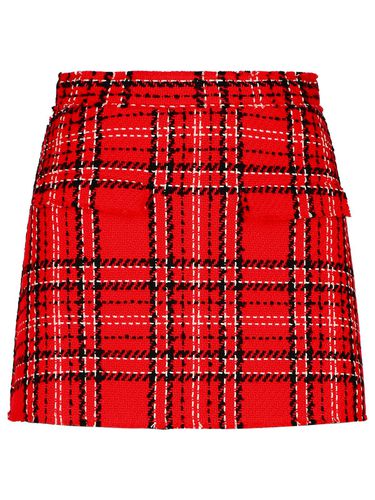 MSGM check Red Cotton Blend Shorts - MSGM - Modalova