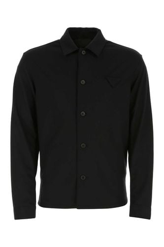 Prada Black Wool And Cashmere Shirt - Prada - Modalova
