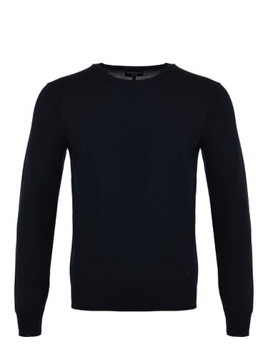 Logo Embroidered Crewneck Jumper - Emporio Armani - Modalova